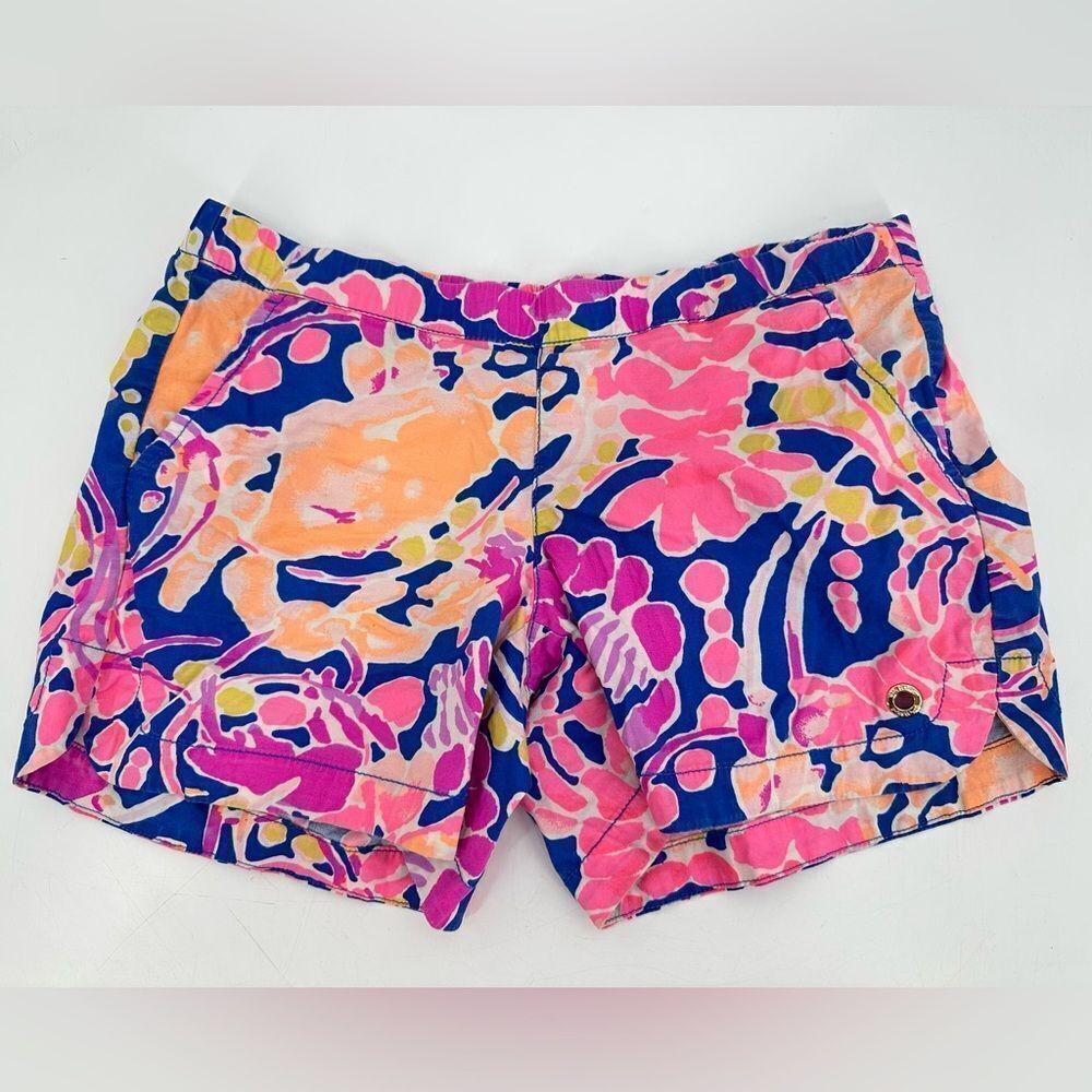 Lilly Pulitzer Ocean View Boardshort Brilliant Blue Catch And Release Size XS